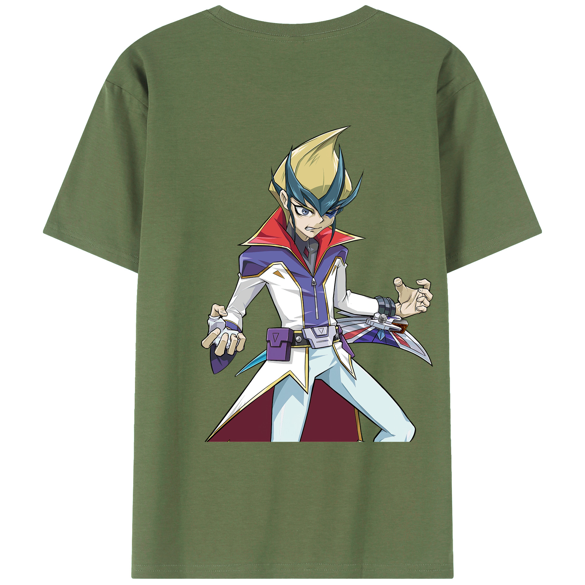 （画像用） 遊☆戯☆王 Yu-Gi-Oh! 綿100％ メンズ半袖Tシャツ（バックプリント） 通気性
